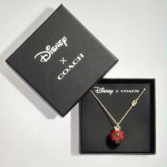 🍎DISNEY X COACH POISON APPLE NECKLACE 🍎 NWT 🍎 - Picture 3 of 8